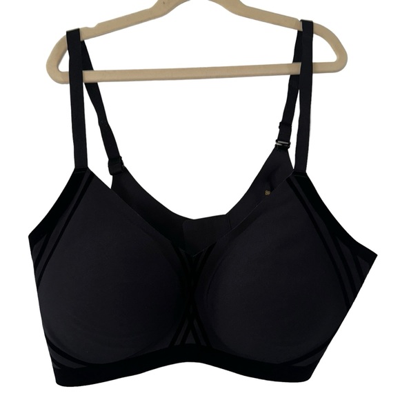 Honeylove Other - Honey Love black, silhouette bra, 3-D velvet piping and size 2X no wire seamless